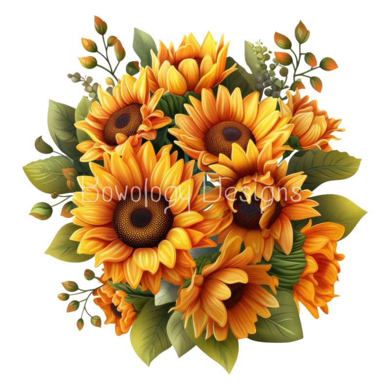 3D Sunflower 2 Transparent
