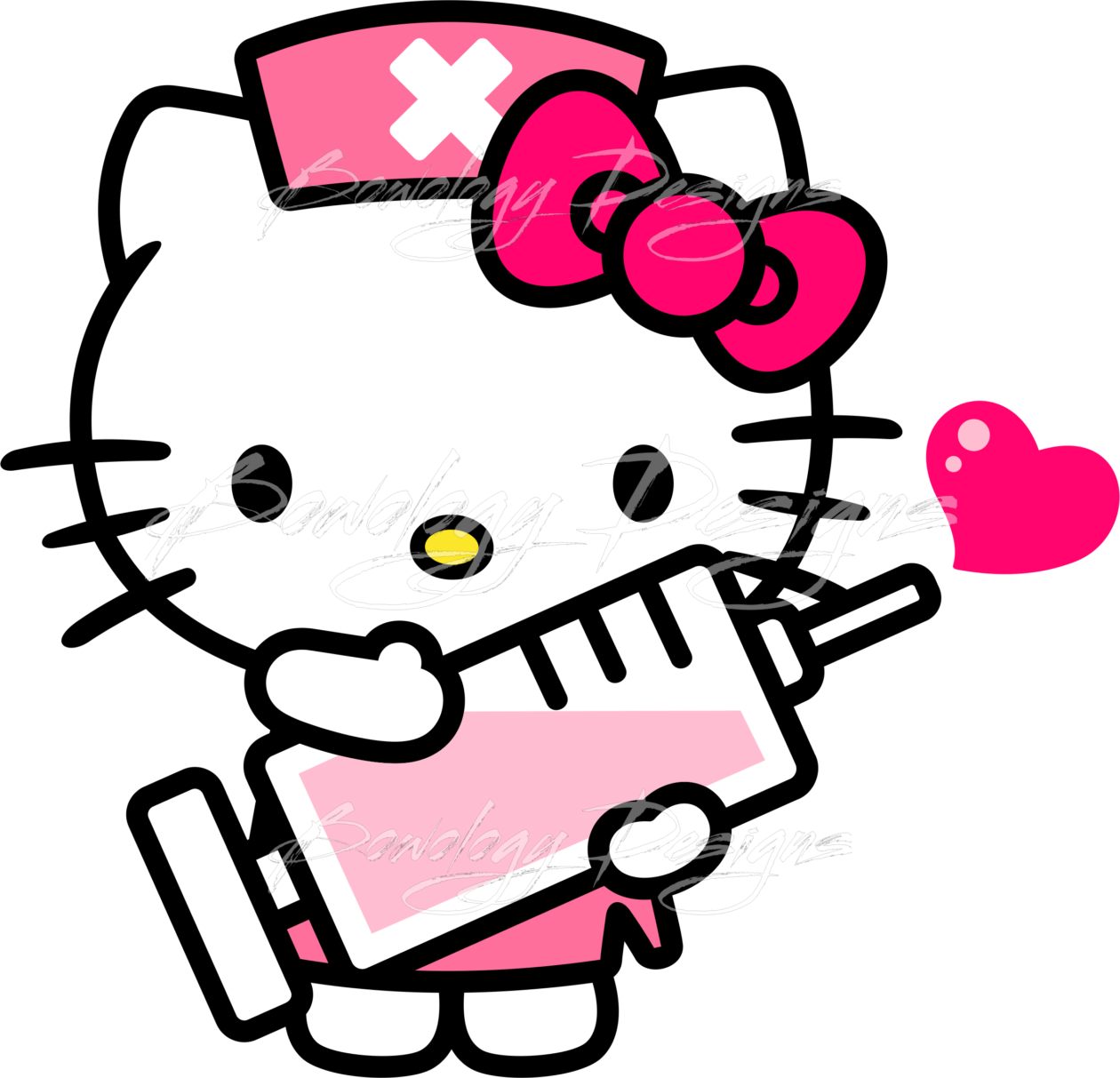 Nurse Hello Kitty Bowology Designs mot-rhead-snaggletooth-shirt-single-sided-print
